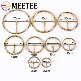 5pcs Meetee 20-70 mm Round Boucles de broches en métal Ajustement Classe Coup Femmes Bagure de mante