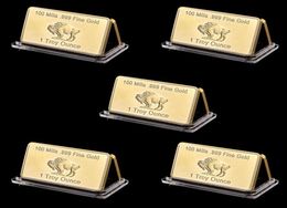 5pcs Metal Craft 1 Troy Onece United States Buffalo Bullion Coin 100 Mill 999 Fine American Gold plaqué bar7397463