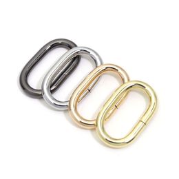 5 pièces métal ovale anneau ressort fermoirs ouvrants attaches porte-clés sac Clips crochet chien chaîne boucles connecteur pour la fabrication de bijoux à bricoler soi-même