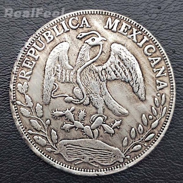 Monedas de águila antigua de México, 5 uds., 1882, 8 Reales, copia de moneda, regalo de cobre, arte coleccionable, 3343