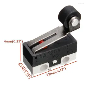 Micro interrupteur de fin de course, 5 pièces, bras de levier à rouleau de pas de 6.5mm, micro-interrupteur SPDT Sub Miniature 1A 125V AC Mayitr