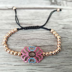 Connecteur de Style turc Micro Pave CZ, 5 pièces, perles breloque, Bracelet tressé en macramé, bijoux artisanaux, cadeau BG148