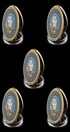 5pcs Military Challenge Coin Craft American Department of Navy Army 1 oz Gold Badge Metal Crafts Wcapsule3329862