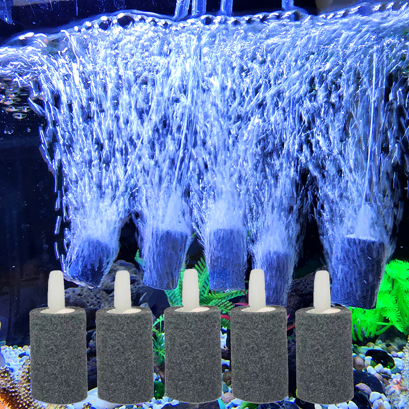 5Pcs Mini Aquarium Fish Tank Air Stone Oxygen Aerator Increasing Air Bubble Pond Pump Hydroponic Oxygen Fishing Accessories