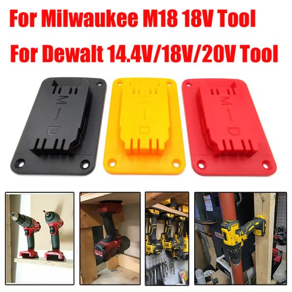 5pcs support support de rangement support de batterie de batterie dispositifs de fixation de support mural pour le raccord d'outils électriques Milwaukee / Dewalt / Bosch / Makita / Ryobi