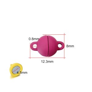 5 -stks Multicolor ronde magnetische clasps lederen koordarmband magnetische connectoren settngs voor doe -het -zelf sieraden maken accessoires maken