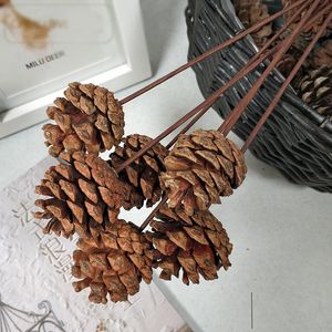 5 -stks natuurlijke gedroogde bloemen dennenbeen eikels kunstmatige droge bloem huis kerstmis slinger krans bruiloft feest decor accessoires