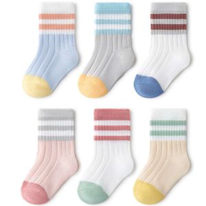 5 stks Nieuwe 0-13 jaar oude Baby Children's Spring/Summer Striped Boys and Girls 'Socks