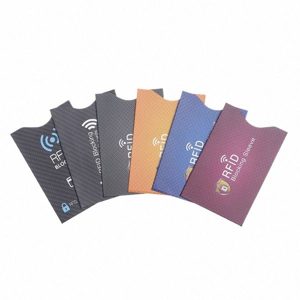 5pcs Nouveau vol anti-vol pour les cartes de crédit RFID Bloquer des cartes de cartes Couvertures de couvertures de cutané de la carte Bank Card Protect Bank Card L3DS #