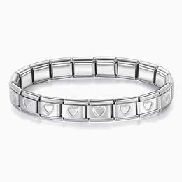 5 pièces nouvelle mode femmes bijoux 9mm largeur Module épissage bracelet couleur en acier inoxydable Bracelet bracelet filles cadeau de mariage montre à bricoler soi-même bracelet