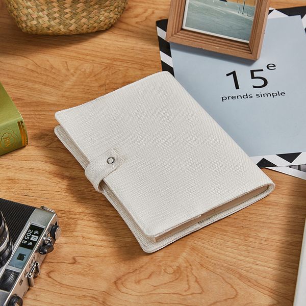 Bloc-notes par Sublimation, 5 pièces, couverture de livre A5 en coton et lin blanc, DIY bricolage