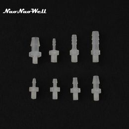 5pcs Nuonuowell Food Grade M5 M6 File mâle à 2 mm ~ 8 mm Connecteur droit Aquarium Air Pompe Pump Pupe Fish Adapter