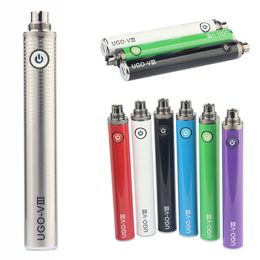 MOQ 2 Stuks Originele UGO- V3 III eGo T Batterij 1300 mAh Vape Pen EVOD Micro USB Passthrough Lading op de bodem 510 Draad + USB Lader batterijen