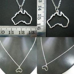 5pcs contour australie Collier pendentif cartographie - Sydney Melbourne Perth Brisbane Tasmania Geek City Geographic Map Collier Jewel2100