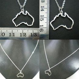 5pcs contour australie Collier pendentif cartographie - Sydney Melbourne Perth Brisbane Tasmania Geek City Geographic Map Collier Jewel2808