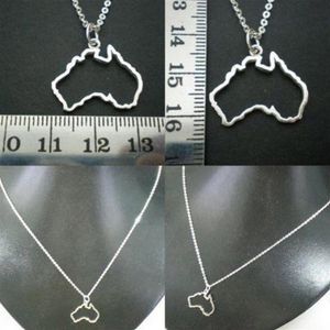 5pcs overzicht Australië kaart hanger ketting - Sydney Melbourne Perth Brisbane Tasmanië Geek City geografische kaart ketting jewel268a