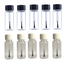 5 stks Pack 10 ml Plastic Cosmetische Sample Fles met Borstel voor Lijm Of Verf Fles, Nagellak Touch Up Fles