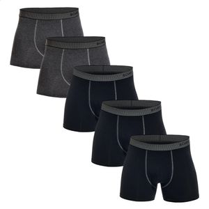 5 pièces Pack 2023 hommes culottes sous-vêtements en coton marque masculine Boxer et caleçons pour Homme ensemble de luxe Sexy Shorts boîte Kit Gym 240118