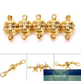5 pièces/paquet Bracelet chaîne boule ronde métal aimant boucle fermoirs magnétiques forts pour la fabrication de bijoux résultats de bricolage