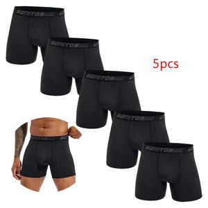 5pcs pack hommes culotte de sous-vêtements en polyester boxeur de marque masculine et sous-pants pour homme lot de luxe ensemble sexy shorts glissement de cadeau 240412