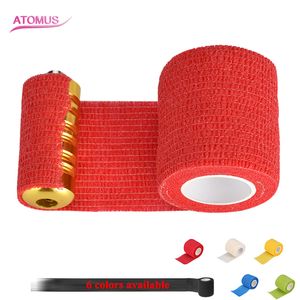 5 pièces/paquet bande de poignée de tatouage desechables bande de doigt Bandage élastique médical Cinta Grip Tatuaje Bandage Colle couverture de poignée de tatouage