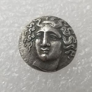 Copie de pièces de monnaie grecques antiques, 5 pièces par Lot, artisanat en métal plaqué argent, cadeaux spéciaux, Type52