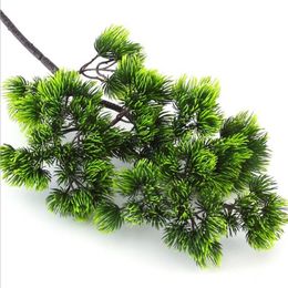 5 Stuks Pijnboom Takken Kunstmatige plastic Pinaster planten vallen kerstboom decoratie bloemen arrangement Bladeren krans258Q