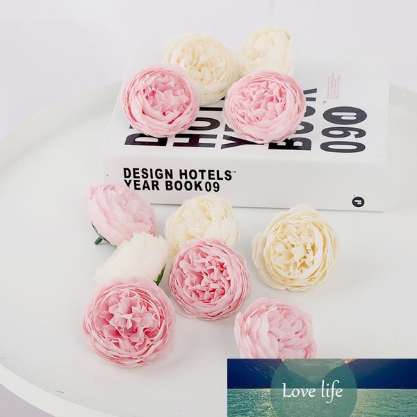 5pcs rose fleurs artificielles tête pivoine pivoine fausse fleur pour mariage maison diy decor fête anniversaire anniversaire scrapbooking accessoire