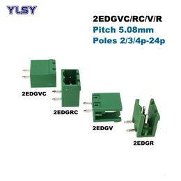 5pcs Pitch 5.08 mm Perg-in PCB Vis Terminal Block Block Connecteur 2EDGK / VC / RC / V / R FEME 2/3/4/5/6/7/8/9/10Pin Pluggable Bornier