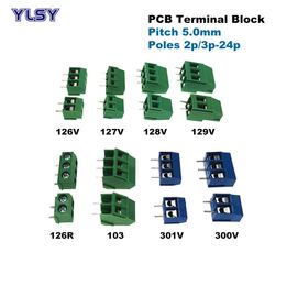 5-stc. Pitch 5,0 mm PCB schroef Terminal Blokkoffer RECHTER RECHTHAND HUIN PIN 2/3P Morsettiera-kabel 1.5/2,5 mm2 10-20A