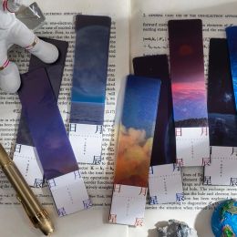 5pcs Planet Bookmark Marque Page Fournitures scolaires Sépartie de Libro Matte PVC Book Mark Marcapaginas Livre Accessoires Bookmarks