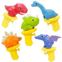 Pistolets à eau monstre dinosaure en plastique, 5 pièces, Mini jeux de plein air pour enfants, jouet Blaster de plage d'été, cadeaux pour garçons, cadeaux de fête