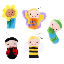 5pcs marionnettes animales en peluche