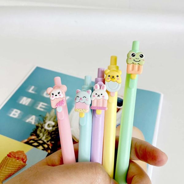 5 piezas Pensas Popsic Cute Kawaii Pen Art Supplies Stationery School Stationy