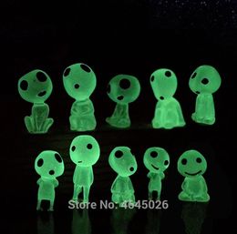 5 piezas princesa Mononoke luminosa Studio Ghibli figura de acción de resina Kodamas brillan en la oscuridad figuras árbol muñecas modelo juguetes para niños C02206624014