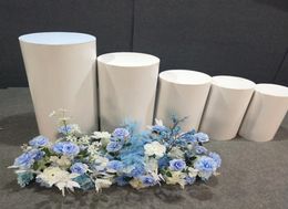 5 pièces de produits ceintures cylindre rond piédestal affichage Art décor plinthes piliers pour bricolage décorations de mariage Holiday4756542