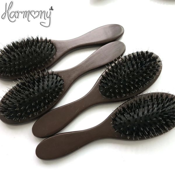 5 pièces brosse à cheveux antistatique professionnelle peigne à palette escova de cabelo brosse à cheveux véritable brosse à poils de sanglier 231225