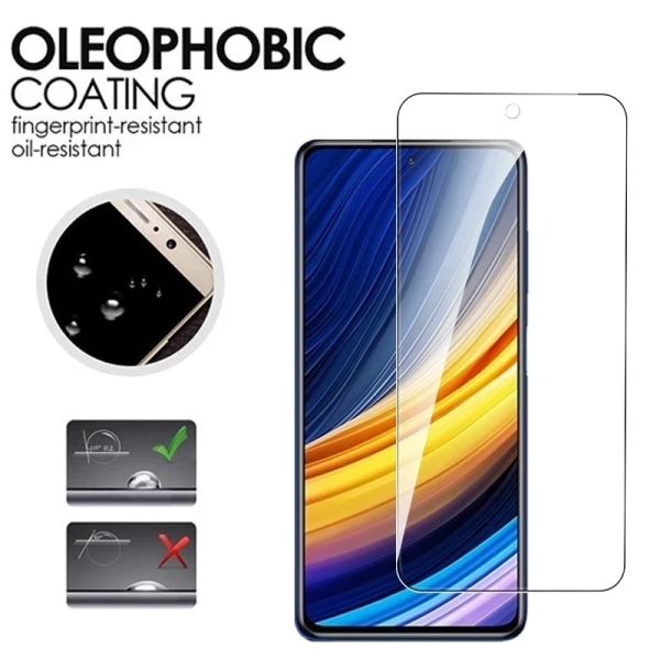 Verre de protection de 5pcs pour POCO X3 Pro X3 NFC M5S M5 Film Screen Protector pour Xiaomi Poco F3 F4 GT F2 Pro M3 M4 X4 Pro 5G Glass