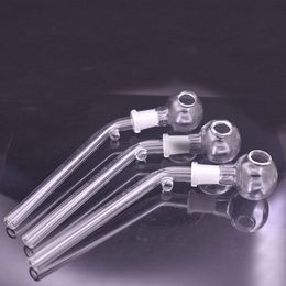 5 pièces Pyrex séparé deux parties verre brûleur à mazout tuyau clair haute qualité 10mm Joint tuyaux de fumée Transparent grands tubes Tubes ongles conseils 30mm bols à huile