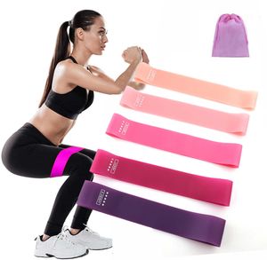 5 pièces bandes de résistance Latex gymnastique musculation équipement de Fitness extenseur Yoga élastique avec sac H1025