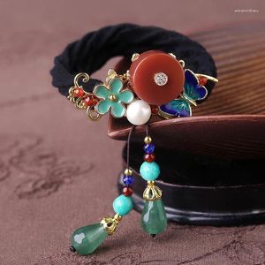 5 pièces rétro gland décor tête corde queue de cheval coiffure anneau de cheveux Hanfu Cheongsam accessoires décoration femmes fille cadeau