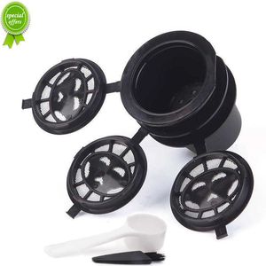 5Pcs Herbruikbare Koffie Capsule Pod Filter Cup Rvs Filter Voor Nespresso Filter Cups Set Met Lepel Coffeeware