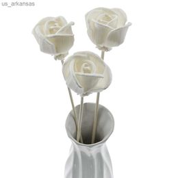 5 pièces rose fleur rotin bâtons parfums sans feu roseau diffuseur bâton bricolage ornements décor à la maison