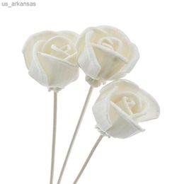 5 PCS Rose Fleur Rotin Bâtons Parfums Sans Feu Reed Diffuseur Bâton Diy Ornements Décor À La Maison L230523