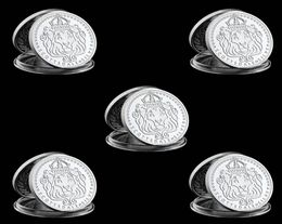 5pcs Scottsdale Mint Omnia Paratus Craft 1 Troy Oz Collection de pièces plaquées en argent avec capsule en acrylique dur6374559