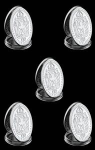 Colección de monedas chapadas en plata de 1 OZ de Troya con cápsula acrílica dura, 5 uds., Scottsdale Mint Omnia Paratus Craft 2050528