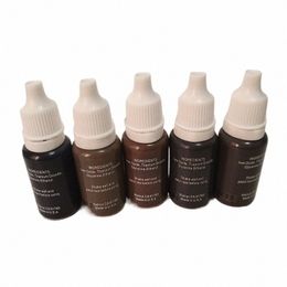 5pcs Semi permanente Cejas de tatuaje de tatuaje de tatuaje Micropigmento Libra de ojo Tatto tatuaje Microblading Pigment T5Sy#