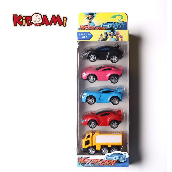 5pcs set 164 ALLIAL TOT Car anime corea dessin animé watch car modèle jouets tirez les jouets éducatifs miniatures pour enfants LJ200930 310i