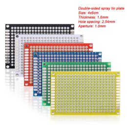 5pcs / set 6 couleurs PCB Board Prototype Board 2x8cm 3x7cm 4x6cm 5x7cm 7x9cm Circuits-circuits double face kit électronique bricolage