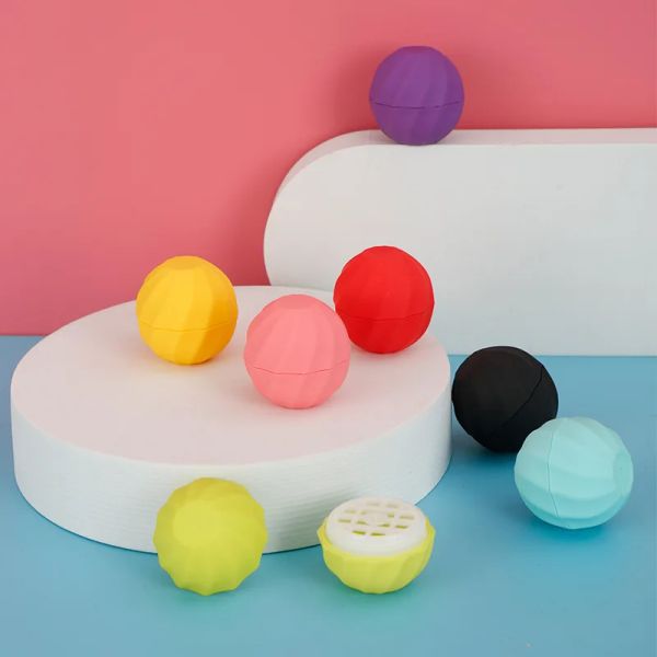 5pcs/set 7g Forma de bola de bola de bola de plástico Jarco con tapas con tapa de tornillo Tubón
